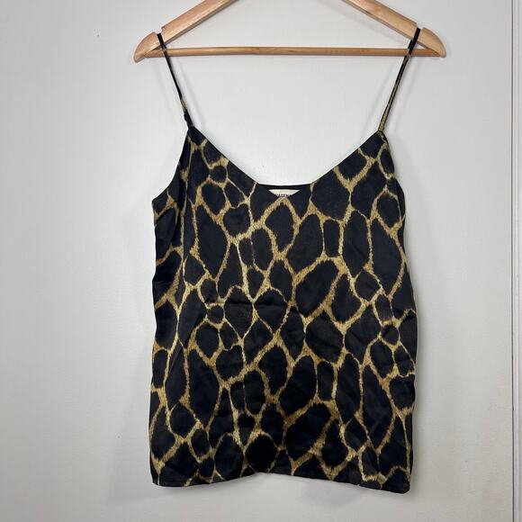 L'Agence Silk Top Jane Cami Blouse Sienna Safari Giraffe Animal Print Size Small - Picture 3 of 6